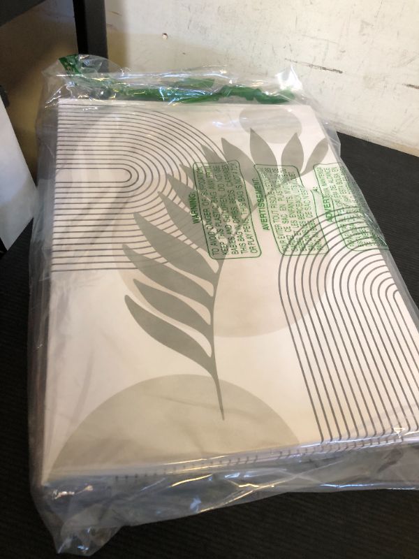 Photo 1 of Sage Green Boho Wall Art Set of 3, Minimalist Framed Wall Art Geometric Line Leaf Sun Moon Beige Green Canvas Artwork Paintings, Abstract Botanical Boho Room Decor, Office, 12"x16"