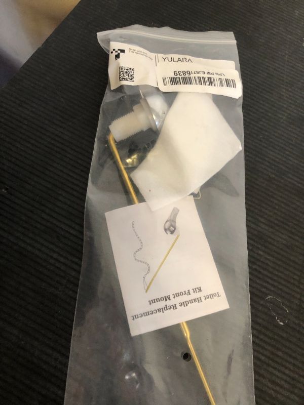 Photo 1 of Toilet Flush Handle Replacement Kit: Front Universal Toilet Bowl Replacement Kit, Toilet Repair Kit Inside Tank Chain Flusher Handle Lever Replacement Parts Compatible with American Standard Mansfield