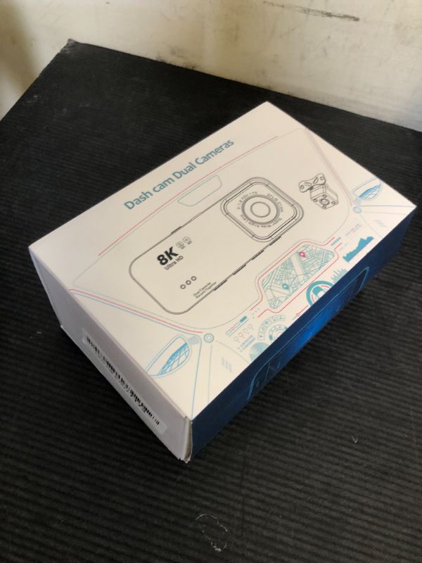 Photo 1 of 8K HD Dash Cam Front and Rear, Dash Cam with 32GB Card, Built-in Wi-Fi & GPS, 3.16”IPS Screen, 170°Wide Angle, WDR, Night Vision, 24H Parking Mode