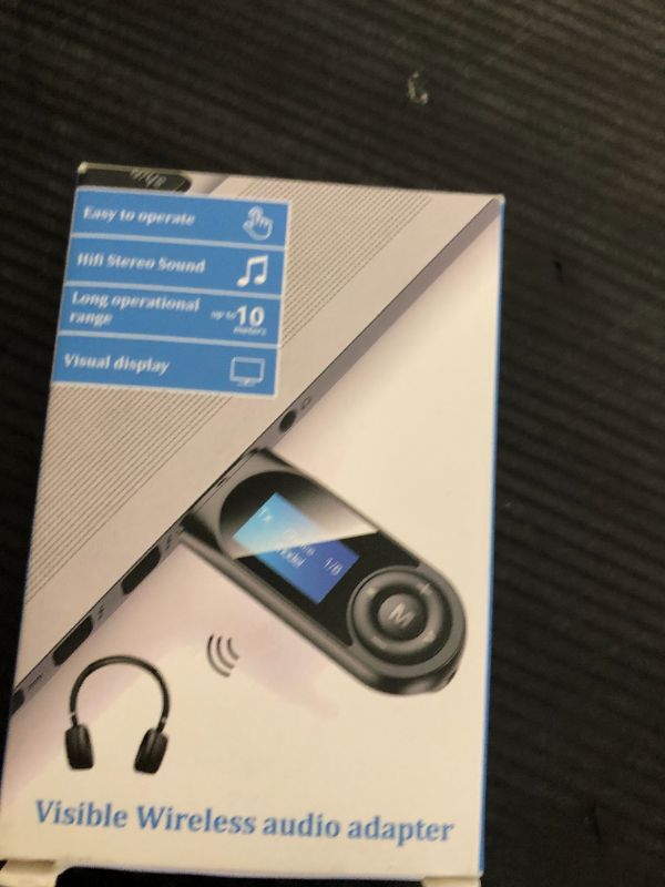 Photo 1 of JXTZ Bluetooth Transmitter Receiver with LCD Screen, 2 in 1 Noise Cancelling Bluetooth AUX Adapter for Car, 3.5mm Wireless Audio Adapter for Car/Home Stereo/Speaker, Hands-Free Calling, Plug and Play