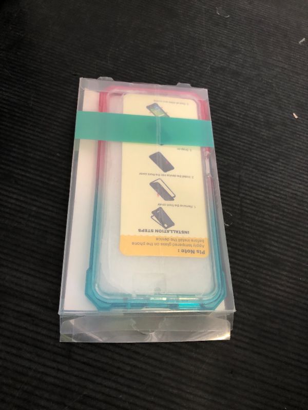 Photo 1 of WDHD for Cricket Debut S3 Case (U572AC), AT&T Vista 2 (2024 U572AA) with [Built-in Screen Protector], [9FT Military Grade Drop Tested] Full-Body Protective Shockproof Bumper Case (Glitter Pink/Aqua)