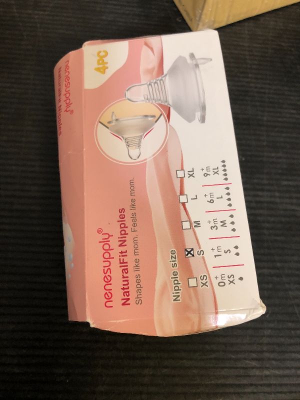 Photo 1 of Nenesupply 4pc NaturalFit Baby Bottle Nipples. Level 2 Flow 2 Size S Nipple for 1 Month+ New Born Babies. Slow Flow Wide Mouth Anti Colic Vented Work with Nenesupply Bottle Lansinoh Spectra Bottles