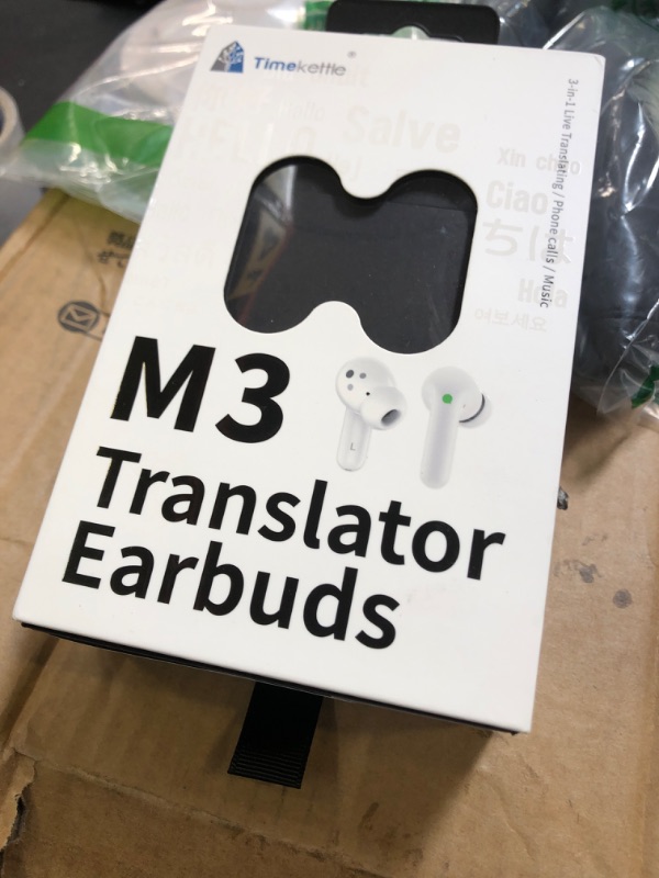 Photo 1 of Timekettle M3 Language Translator Earbuds, Two-Way Translator Device with APP for 40 Languages and 13 Offline Translation Packs, Fast Reaction with Revolutionary Al Semantic Tech (Offline Version)