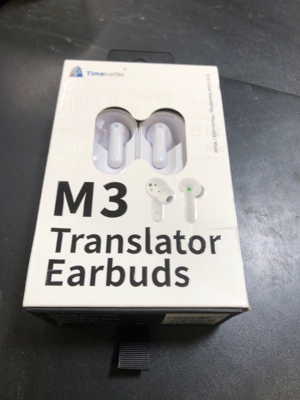 Photo 1 of Timekettle M3 Language Translator Earbuds, Two-Way Translator Device with APP for 40 Languages Online, Voice Translator for Exploring Expat Life Freely, Compatible with iOS, Android (Online Version)