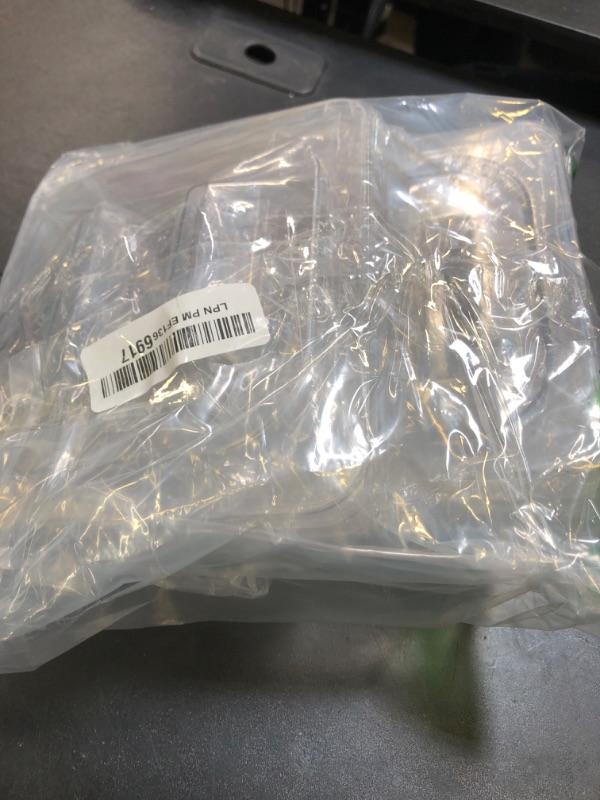 Photo 1 of 10 Pack 1/6 Size Clear Polycarbonate Universal Handled Food Pan Lid, 6.9 x 6.3 Inch for Fruits and Vegetables
