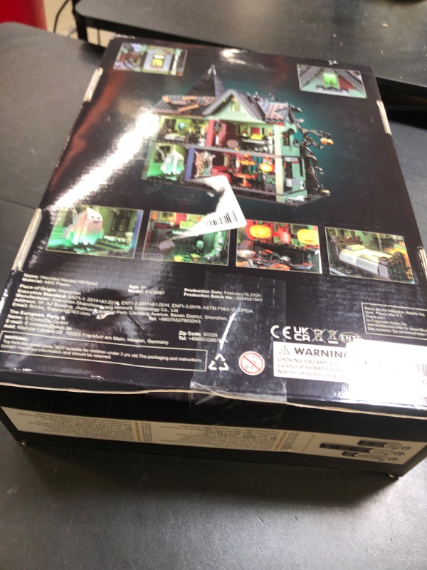 Photo 1 of Haunted House Building Set, Halloween House Building Toy with Lights Compatible with Lego, Haunted Mansion Architecture Include Pumpkin Spooky Skeleton Bat Figure Blocks, Gift for Kids 8+ and Adults