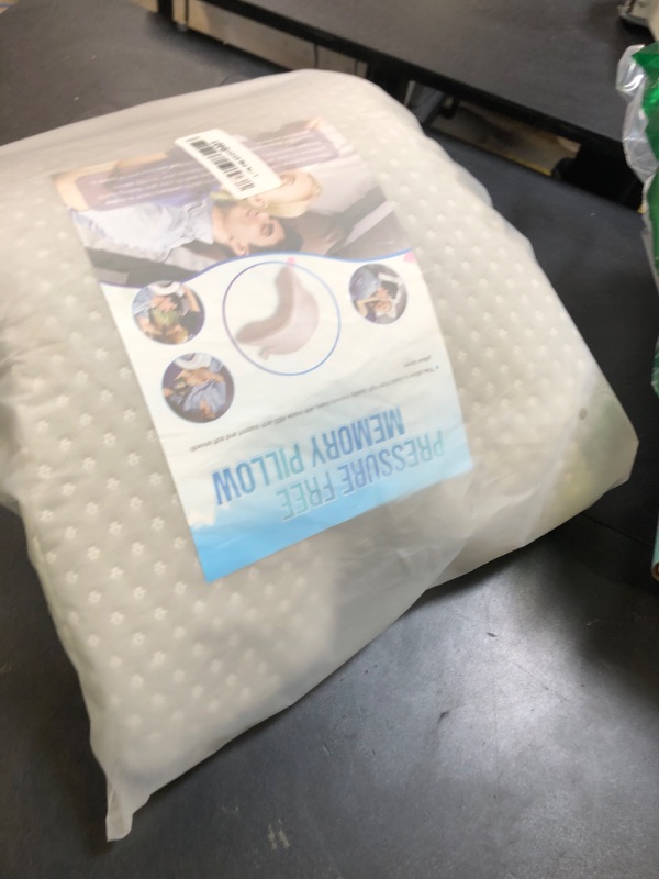 Photo 1 of ALEVMOOM Sleeping Cuddle Arm Pillow for Couple Memory Foam Travel Arched Shaped U Pillow Providing Comfort and Support on Table Bed Office