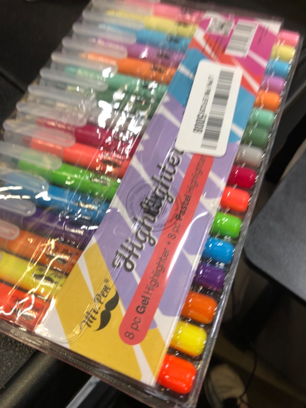 Photo 1 of Mr. Pen Gel Highlighters Assorted Colors - 16 Pcs (8 Pastel & 8 Vibrant), No Bleed Bible Highlighters