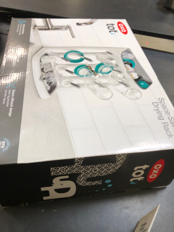 Photo 1 of OXO Tot Space-Saving Bottle Drying Rack, Baby Bottle Organizer for Countertop