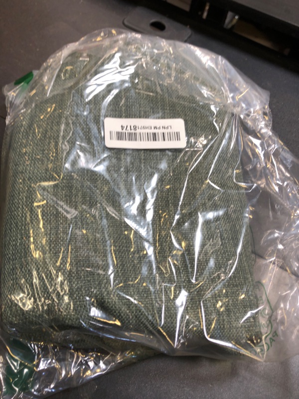 Photo 1 of NICETOWN Linen Door Curtains for Window - Window Treatment with Tieback, Privacy Shade for Sidelight Curtains Thermal Insulated Front Door Covering, W25 x L50, Greyish Green, 1 Panel