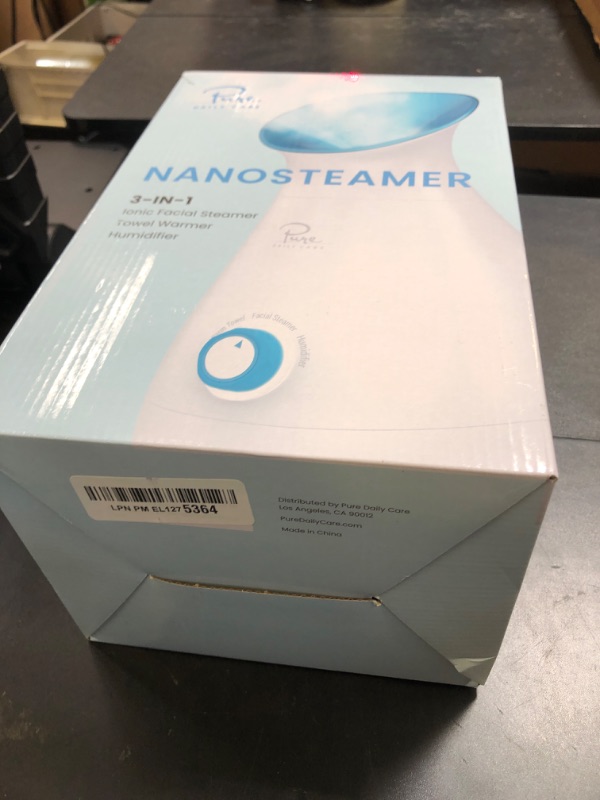 Photo 1 of NanoSteamer Large 3-in-1 Nano Ionic Facial Steamer with Precise Temp Control - Humidifier - Unclogs Pores - Blackheads - Spa Quality - Bonus 5 Piece Stainless Steel Skin Kit (Teal)