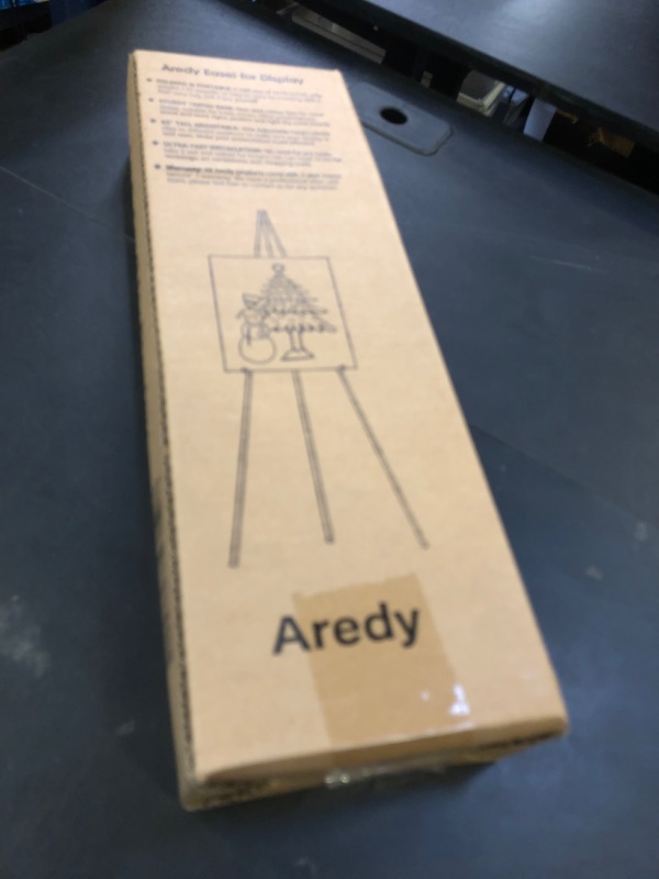 Photo 1 of Easel Stand for Display, Aredy 63" Portable Painting Easel, Lightweight Metal Easels for Painting Canvas, Wedding Sign (2 Pack)