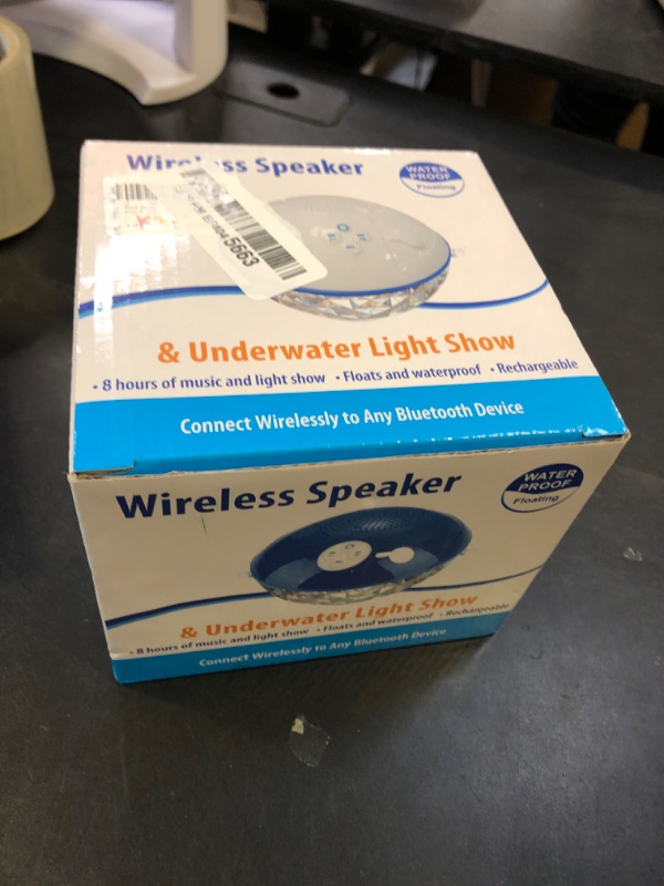 Photo 1 of Floating Pool Speakers with Colorful Lights, IP68 Waterproof Bluetooth Speaker for Pool, Crystal Clear Sound Hot Tub Speaker for Pool, Spa and Outdoor