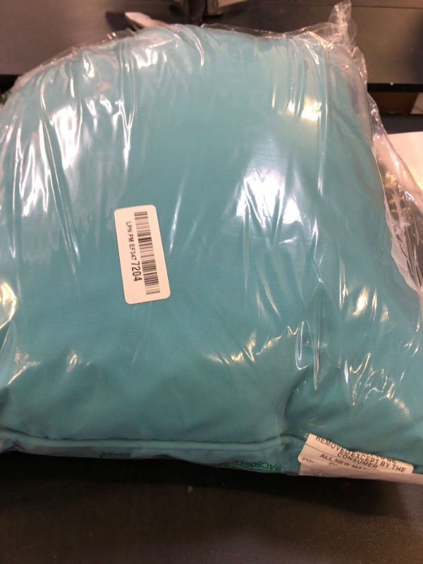 Photo 1 of HOMELYSIAN Outdoor Chair Cushions 22x22, Patio Furniture Cushions with Removable Cover, Outdoor Deep Seat Cushion Set with Ties and Handle, Waterproof Outdoor Cushions for Chair Sofa Couch, Teal