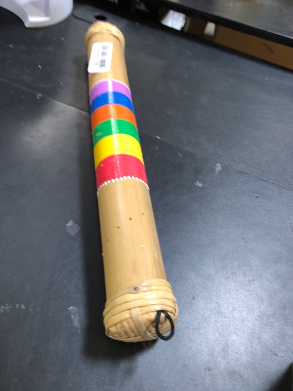 Photo 1 of B.N.D TOP Large Rain Stick for Meditation Musical Instrument Rainstick for Adults Percussion Instruments for Adults Wooden African Party Favor (rainbow) Designed in the USA