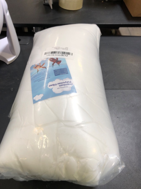 Photo 1 of 2.2 LB / 35.3 Ounce Premium Polyester Fiber Fill, Stuffing for Stuffed Animals, Pillows, Quilts, Paddings, Pouf, Fiberfill, Stuffing, Machine Washable, White