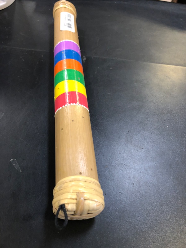 Photo 1 of B.N.D TOP Large Rain Stick for Meditation Musical Instrument Rainstick for Adults Percussion Instruments for Adults Wooden African Party Favor (rainbow) Designed in the USA