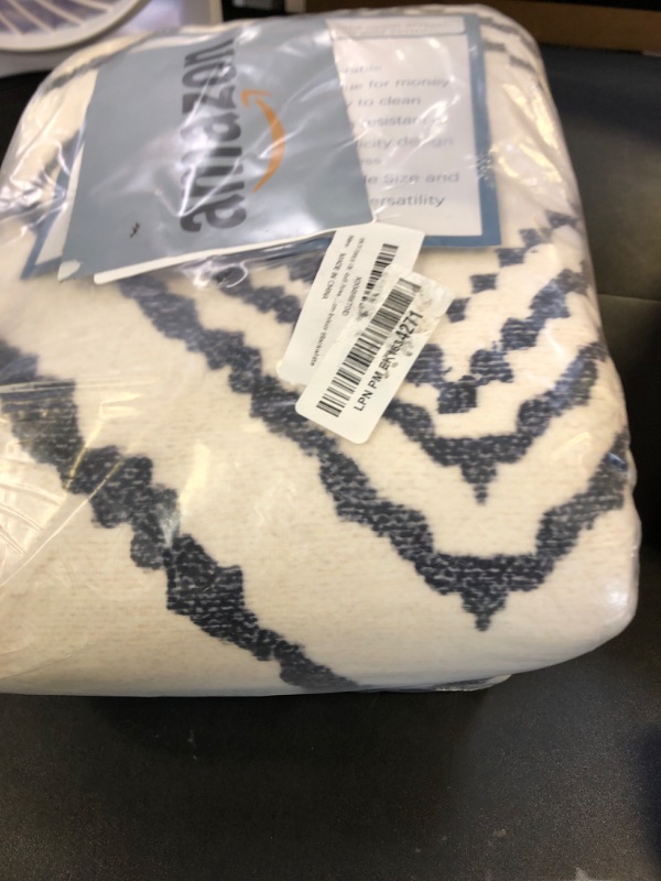 Photo 1 of Area Rug 4x6 Rug Machine Washable Non-Slip Low Pile Print Pattern Western Rug for Living Room Bedroom Entryway Tribal Series -Navywhite/Black
