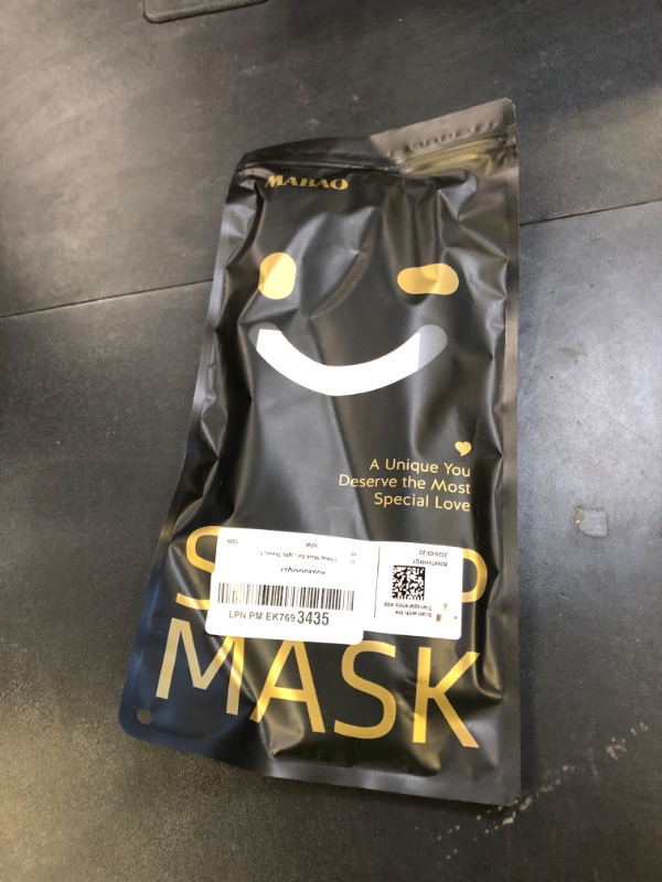 Photo 1 of MABAO Sleep Mask for Side Sleeper, Eye Mask for Sleeping Women Men, 3D Contoured Cup No Eye Pressure 100% Light Blocking Sleeping Mask with Adjustable Strap Night Blindfold Flight, Travel, Nap, Black