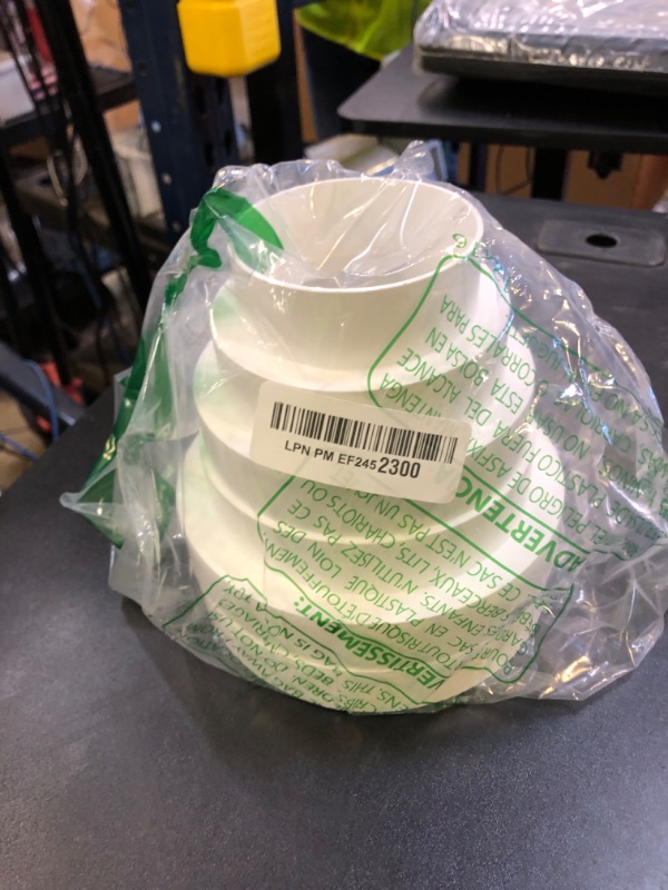 Photo 1 of 3" up to 6" Inch Pack of 1 Duct Inline Reducer-Increaser - Plastic Universal Connector - Vent Pipe Size Adapter - Air Conditioning, Heating, Cooling - 3 4 5 6 in Ventilation Duct Converter (80-150mm)