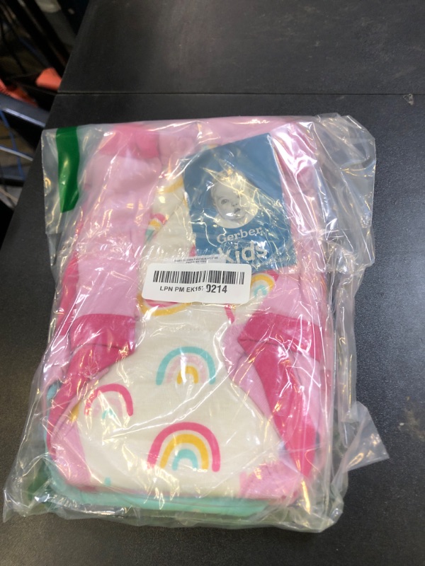 Photo 1 of Gerber Baby Girls Infant Toddler 4 Pack Potty Training Pants Underwear Rainbow Turquoise and Pink 3T