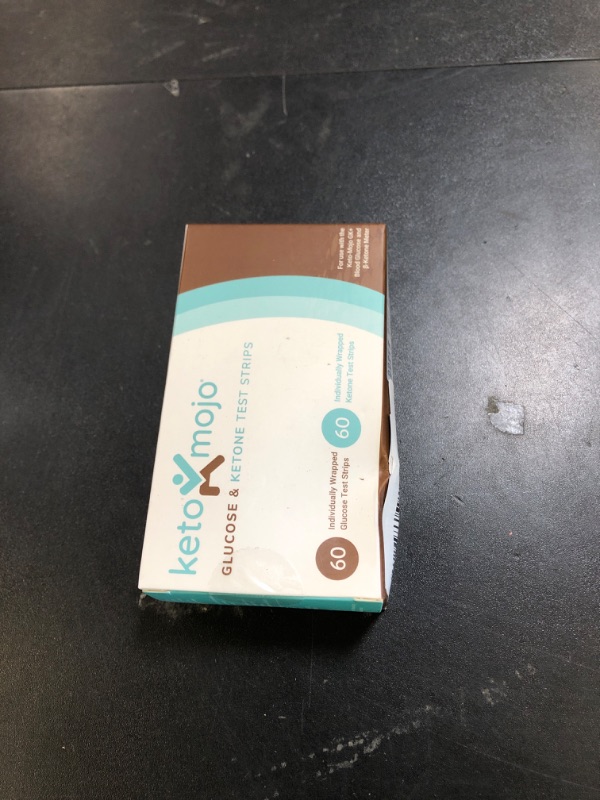 Photo 1 of KETO-MOJO Blood Glucose and Ketone Test Strips Combo Pack | 60 Glucose + 60 Ketone Strips (120 Count) | for Use Only with GK+ Meter