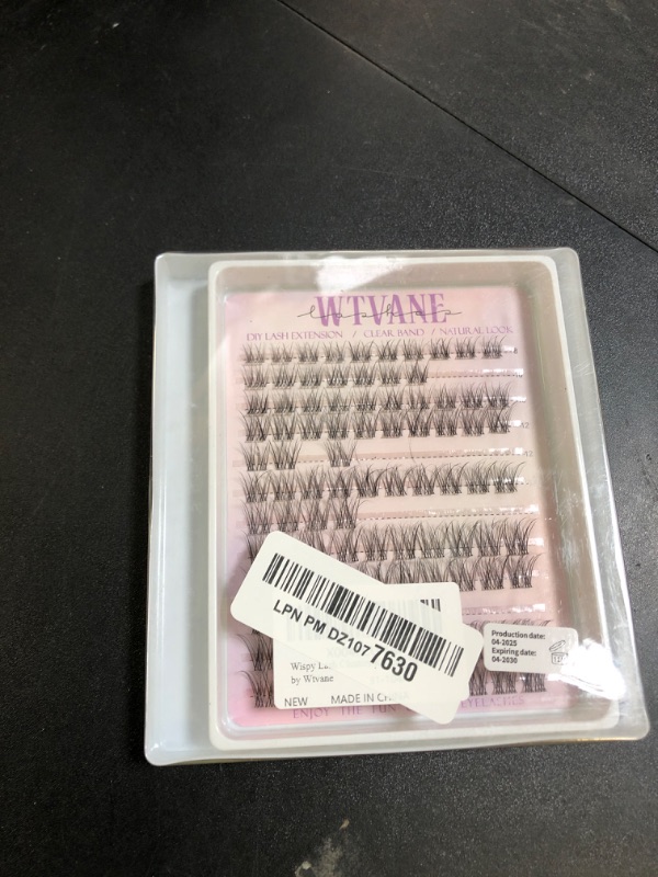 Photo 1 of Wispy Lash Clusters Kit Invisible Band Eyelash Clusters 8-16mm Lash Extension Kit Natural Lashes Clusters Eyelash Extension Kit with Thin Band Lash Cluster Clear Lash Bond and Seal, Tweezers by Wtvane