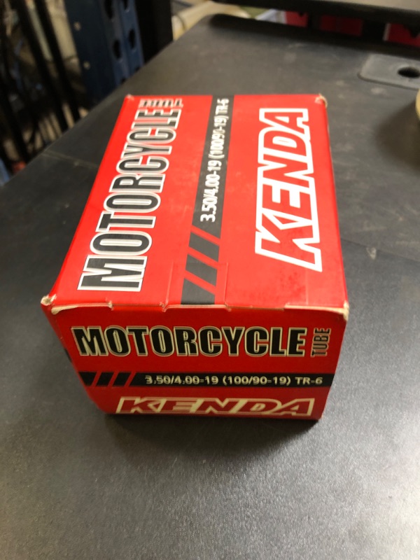 Photo 1 of Kenda 692L5225 Motorcycle Tube - 350/400-19(100/90-19) , Red