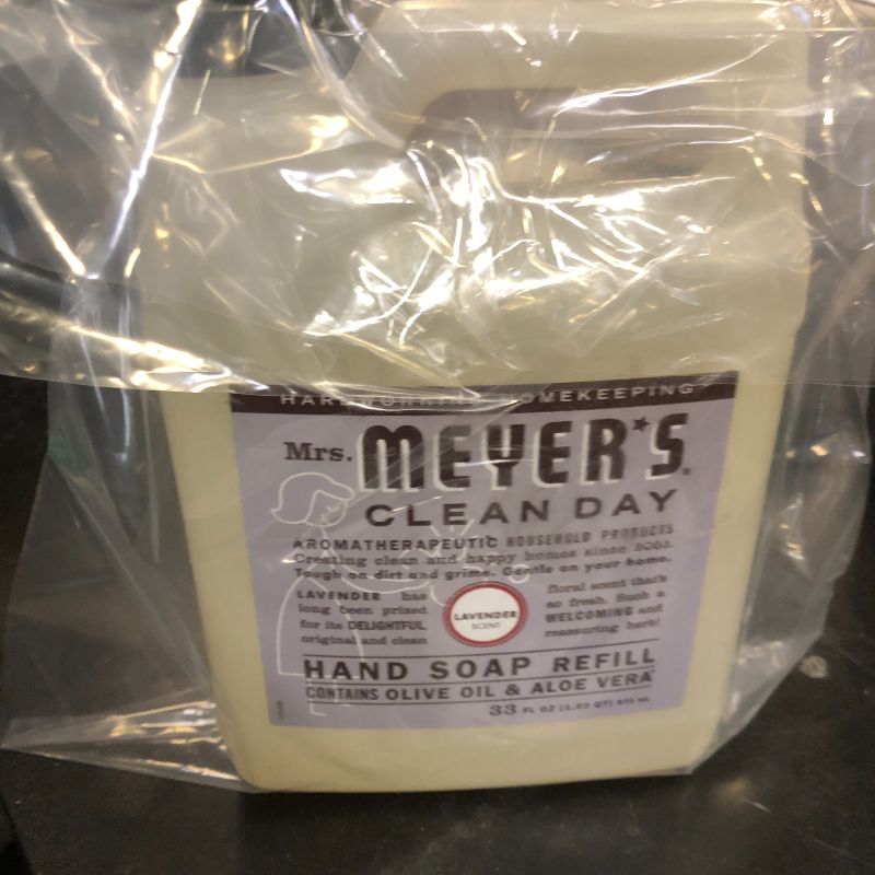Photo 1 of MRS. MEYER'S CLEAN DAY Hand Soap Refill, Made with Essential Oils, Biodegradable Formula, Lavender, 33 fl. oz - Pack of 6