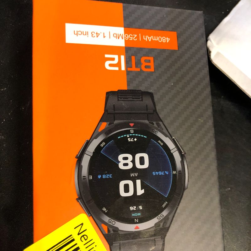 Photo 1 of OUKITEL Smart Watch for Men GPS Watch, 1.43" AMOLED Display, 5ATM Waterproof Military Watch, 150+ Sport Modes, Fitness Activity Tracke with Compass Pedometer Sleep Monitor Heart Rate, for Android iOS