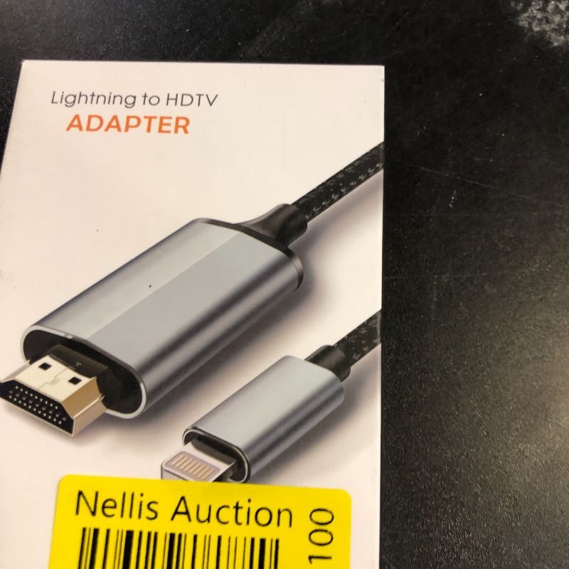 Photo 1 of JUCONU HDMI Cable for iPhone, Upgraded 1080P HDTV HDMI Cable Adapter Connector, Digital AV Video Sync Screen Compatible Converter for iPhone/i-Pad Devices, No Need Power Supply (6.6 ft, Grey)