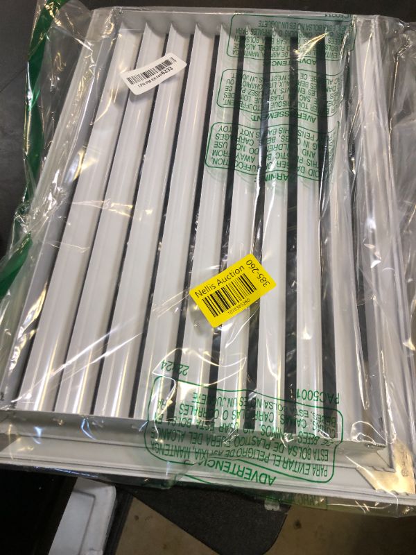 Photo 1 of Fits 16" x 10" Duct Hole [17.6" x 11.6" Face] Aluminum Return Grille - Rustproof, Fixed Blades, for Ceiling/Wall, No Louver/Fins/Damper