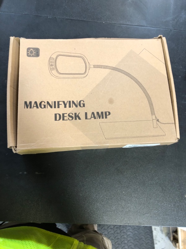 Photo 1 of Veemagni 10X Rectangle Magnifying Glass with Light and Stand, Flexible Gooseneck LED Lighted Desk Lamp, 5 Color Modes Stepless Dimmable, Hands Free Magnifier for Reading Crafts Painting Close Work
