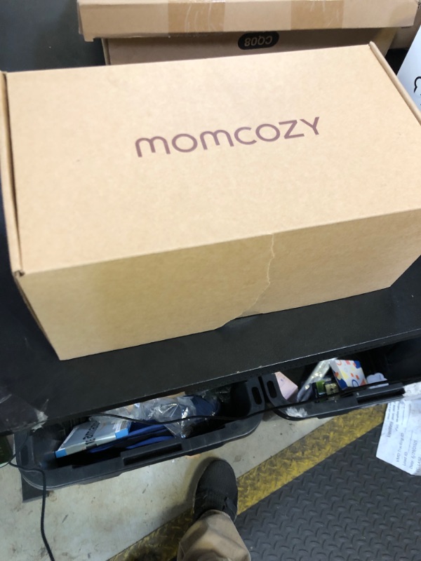 Photo 1 of Momcozy Baby Carrier with Natural Cotton Linen, Built to Last, Ergonomic Design, Lightweight and Comfortable, Hands-Free for Moms&Dads, Slate Checkerboard