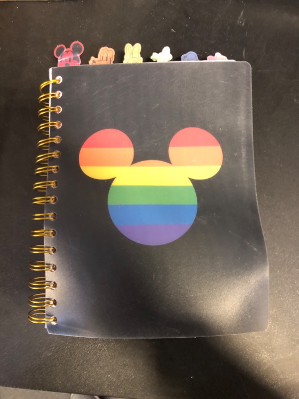 Photo 1 of Innovative Designs Disney Pride Spiral Tab Journal Diary Notebook, Mickey Mouse Rainbow Pride Journal