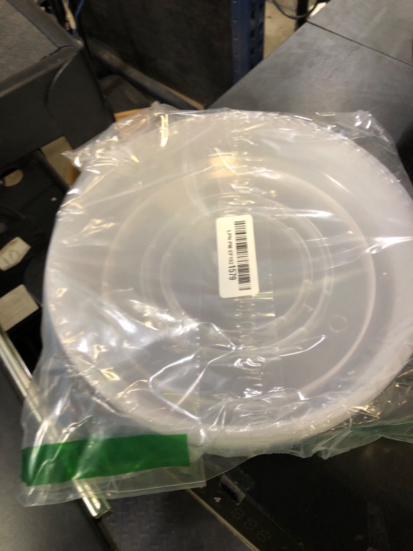 Photo 1 of Plant Saucer Tray - 6 Pack 10 Inch Plastic Plant Trays for Pots with Plant Tray Design - Clear Plant Saucers for Outdoors and Indoors Use - Plant Pot Saucers for Potted Plants - Plant Drip Trays