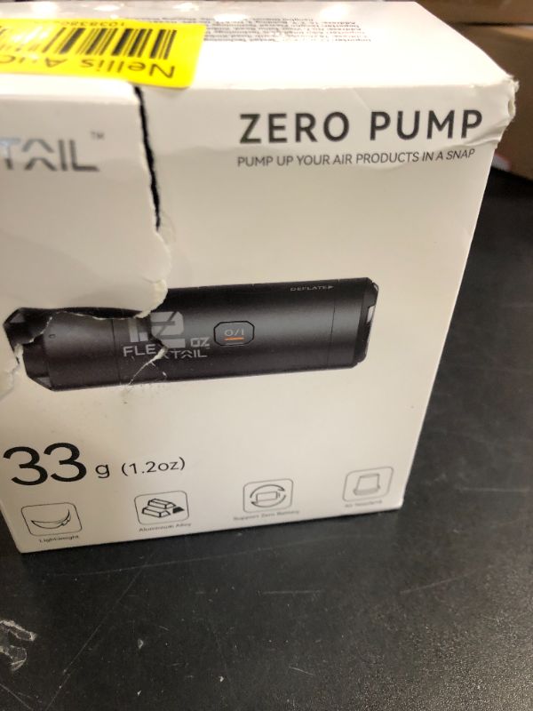 Photo 1 of FLEXTAILGEAR Zero Pump Air Pump for Inflatables, 1.2 oz Ultra-Mini Electric air Pump Portable Air Mattress Pump, Rechargeable Air Pump for Pool Floats Air Bed Air Mattress