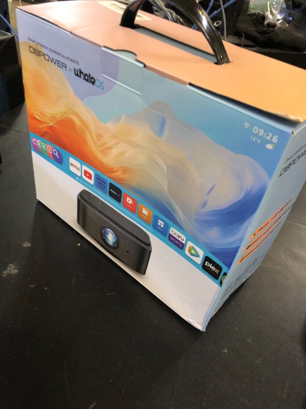 Photo 1 of [2025 Netflix-Official | 386+ Built-in Apps] DBPOWER E2 Smart Projector with WiFi and Bluetooth, Mini Projector 4K Support with Netflix, Youtube, Disney+, Hulu, Max, Crunchyroll w Portable Case