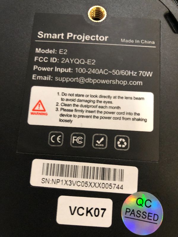 Photo 1 of [2025 Netflix-Official | 386+ Built-in Apps] DBPOWER E2 Smart Projector with WiFi and Bluetooth, Mini Projector 4K Support with Netflix, Youtube, Disney+, Hulu, Max, Crunchyroll w Portable Case