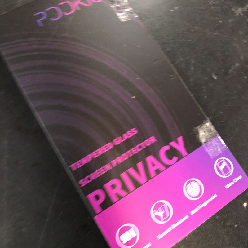 Photo 1 of PDDKISS Compatible for iPhone 16 Plus/iPhone 15 Plus Privacy Screen Protector Tempered Glass 6.7 Inch, Pink Gradient Anti Spy Anti Blue Light HD Easy Installation