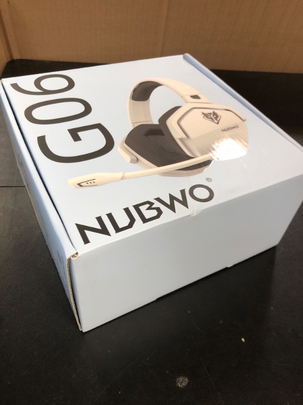 Photo 1 of NUBWO G06 Dual Wireless Gaming Headset with Microphone for PS5, PS4, PC - 23ms Low Latency Audio - 100-Hour of Playtime - 50mm Drivers (White-Black)
