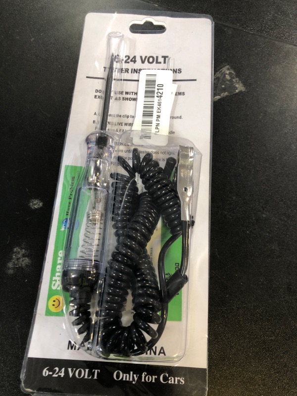 Photo 1 of Test Light Automotive, 6V-12V-24V Circuit Tester with Dual Color Polarity Indicator Light for Continuity Voltage Fuse Tester, Car Electrical Test Pen with Stainless Probe for Sedan, SUV, RV, Truck