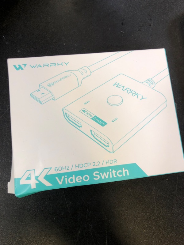 Photo 1 of HDMI Switch 2 in 1 Out 4K@60Hz, WARRKY[with 3.3ft Fixed Braided HDMI Cable, Aluminum Case, 2K@144Hz, HDCP 2.2] Bidirectional 2x1 Switcher Splitter Compatible for PS5/4, Xbox, Roku, FireStick, Switch