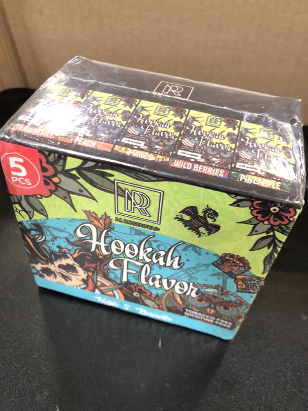 Photo 1 of High 5 Hookah Flavors Set - 5 x 50g Non Tobacco Hooka Flavor for your Bowl (Mango - Berry mix - Peach - Pineapple - Strawberry) Hookah Bundle Pack of 5 - Try these Tobacco Free Shisha