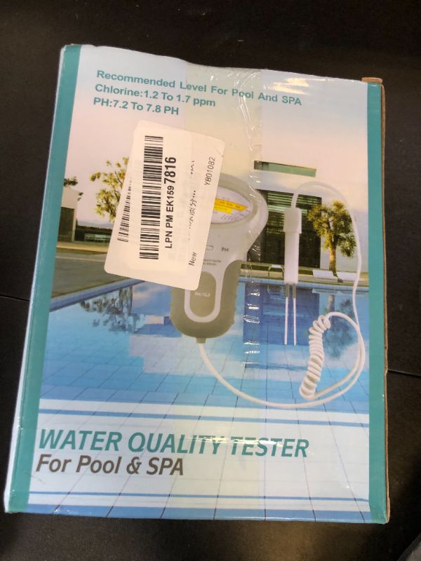 Photo 1 of Vikye Water Quality Tester, PC-102B CL2 and PH Tester Portable Digital Monitor Analysis Swimming Pool Spa Water Quality Analyzer with Probe