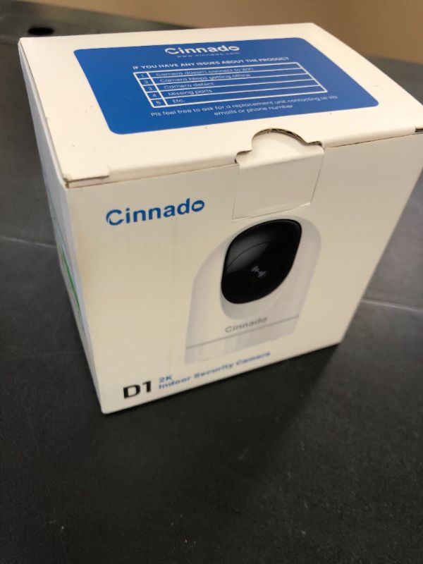 Photo 1 of Cinnado Security Camera Indoor-2K 360° WiFi Cameras for Home Security?Pet/Dog/Baby Camera with Phone app, 2-Way Audio, Night Vision, 24/7 SD Card Storage, Works with Alexa & Google Home (2.4Ghz)-D1