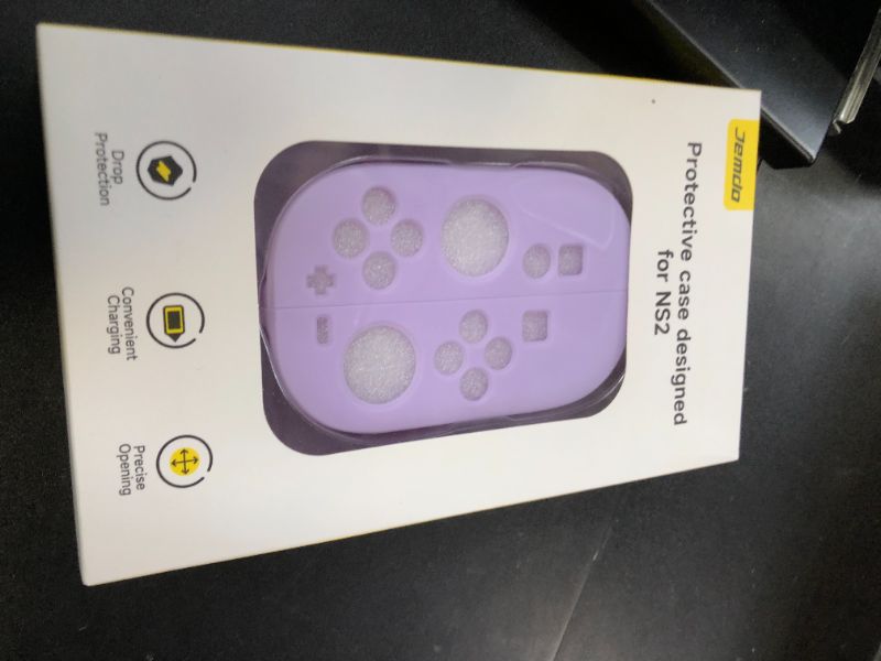 Photo 1 of JEMDO Textured Grip Protective Case Compatible with Nintendo Switch 2 (2025) Only – Purple Matte Shockproof TPU Shell with Anti-Slip Handles, Ergonomic & Comfort Slim Back Cover