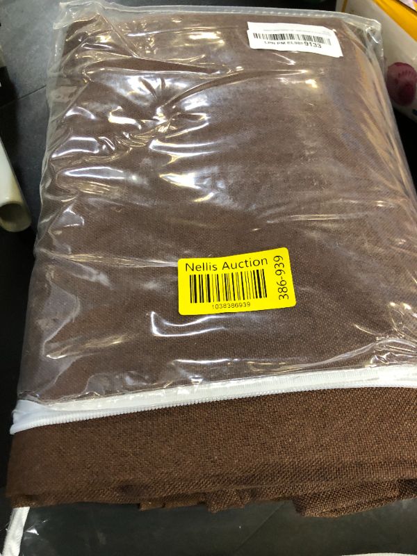 Photo 1 of KEQIAOSUOCAI Brown Linen Blackout Thick Curtains 96 Inch Long for Bedroom Living Room, 100% Black Out Heavy-Duty Curtain Drapes Chocolate Brown 50 Wide by 96 Length 2 Panels Back Tab Rod Pocket