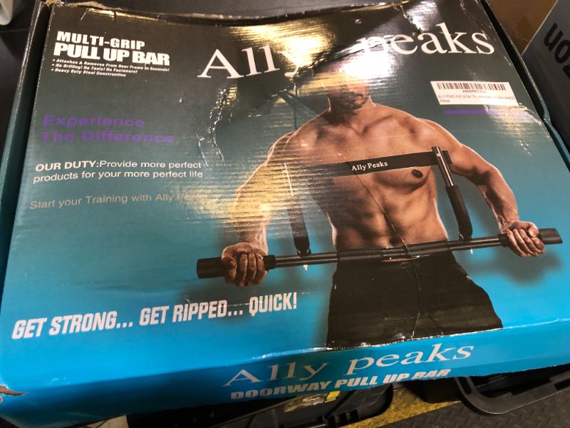 Photo 1 of ALLY PEAKS Pull Up Bar Thickened Steel Pipe Super Heavy Duty Steel Frame Upper Workout Bar| Multi-Grip Strength for Doorway | Indoor Chin-Up Bar Fitness Trainer for Home Gym Portable (silver2)