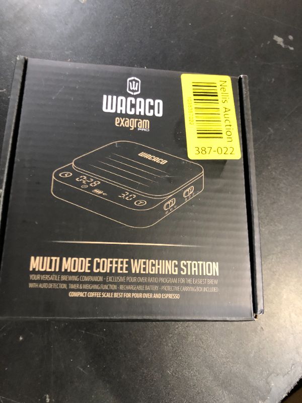 Photo 1 of WACACO Exagram Pro Coffee Scale with Timer, Smart Espresso Scale with Carrying Box, Automatic Timing Rechargeable Mini Digital Coffee Weight Scales Gram&Ounce&Milliliter, Food Kitchen Scale, Black